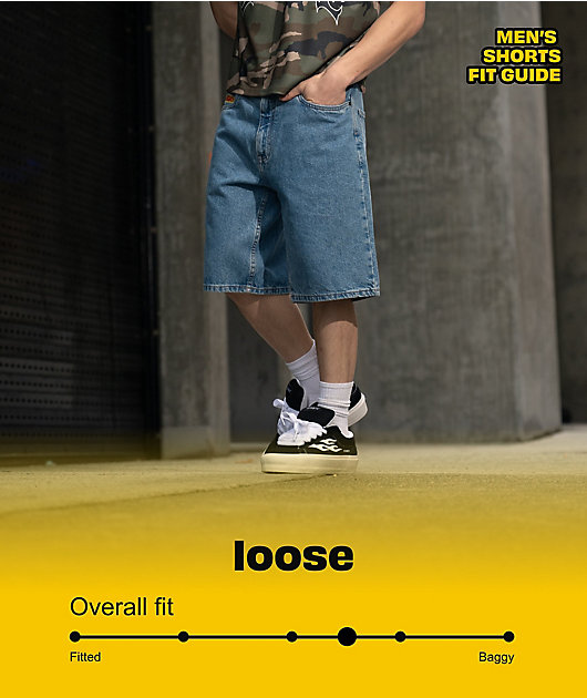Empyre Scramble Grey Denim Skate Shorts