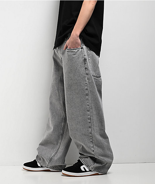 Empyre Scramble Grey Wash Ultra Wide Jeans | Zumiez