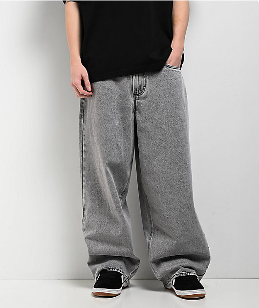 【in a row】Patch Gray Wide Denim WIDE LEG JEANS - Gray | ZARA United States