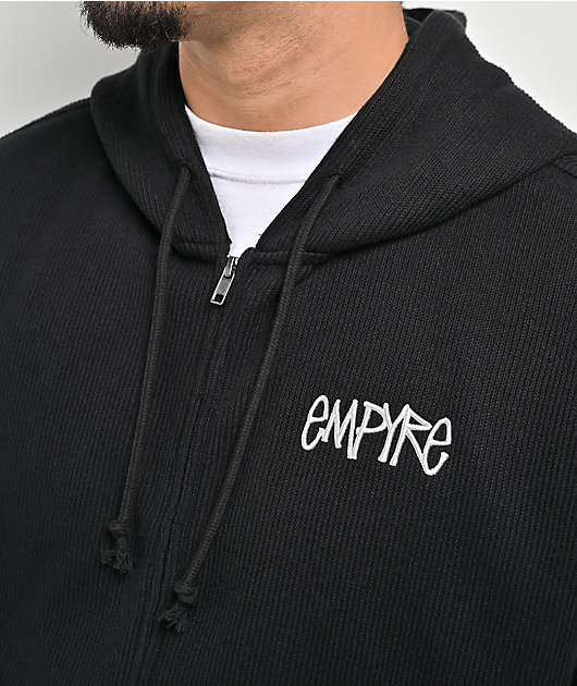 Empyre Shin Splints Black Ribbed Zip Hoodie