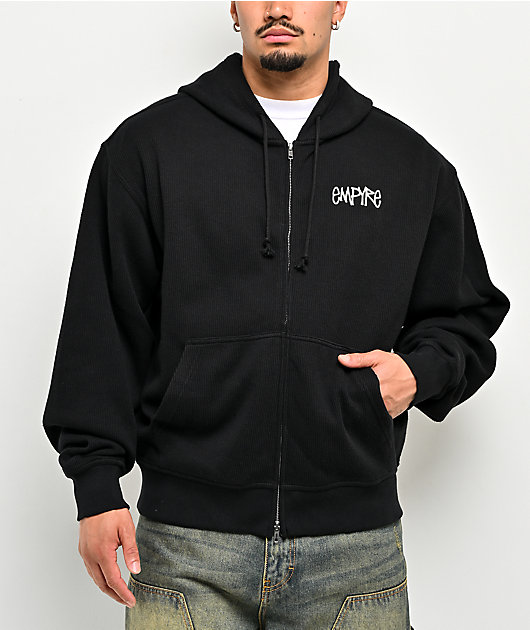 Empyre Shin Splints Black Ribbed Zip Hoodie