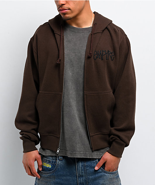 Empyre Shin Splints Brown Zip Hoodie
