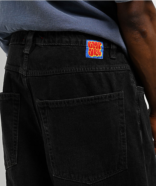 Empyre Shmutz Ultra Wide Black Denim Skate Jeans