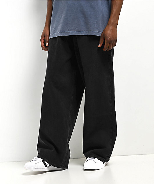 Empyre Shmutz Ultra Wide Black Denim Skate Jeans | Zumiez