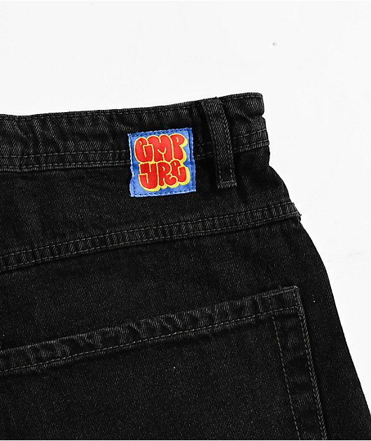 Empyre Shmutz Ultra Wide Black Denim Skate Shorts | Zumiez