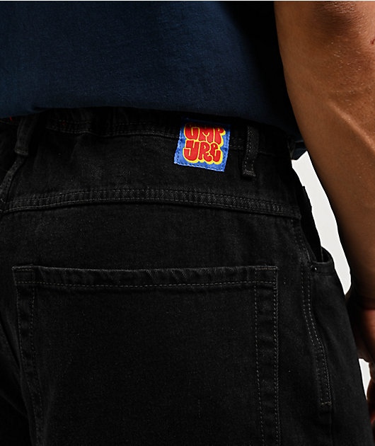 Empyre Shmutz Ultra Wide Black Denim Skate Shorts | Zumiez