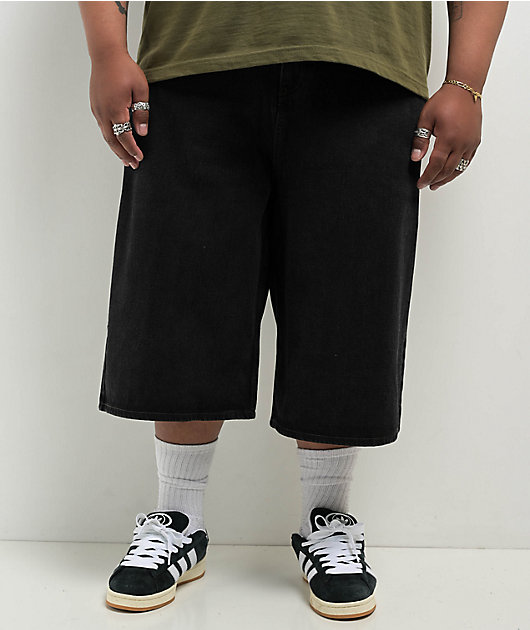 【as\"on】SOLID BLACK SHORT PANTS◆ NSF Utility Cut Off Short in Acid Black | REVOLVE