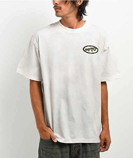 Empyre Skate Logo Dirty Wash White T-Shirt