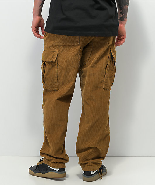 Weekday Pin straight leg cord pants in brown | ASOS