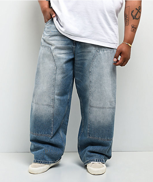 Empyre Skate Work Light Blue Wash Ultra Wide Carpenter Jeans
