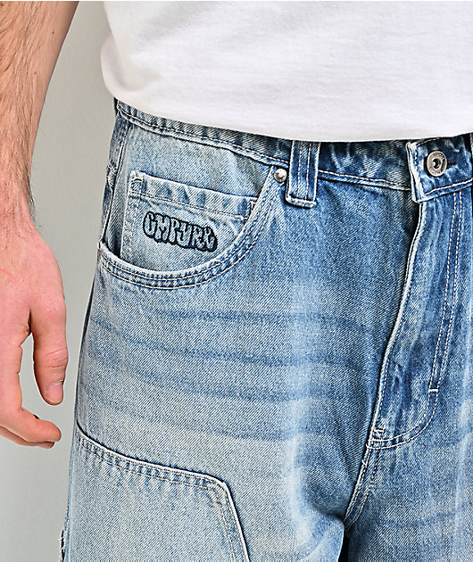 Empyre Skate Work Light Blue Wash Ultra Wide Carpenter Jeans