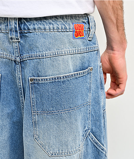 Empyre Skate Work Light Blue Wash Ultra Wide Carpenter Jeans
