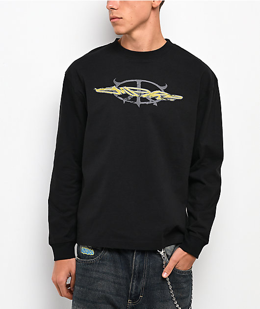 Empyre Skurf Peace Sign Black Long Sleeve T-Shirt