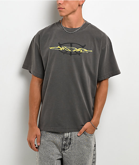 Empyre Skurf Peace Sign Grey Wash T-Shirt