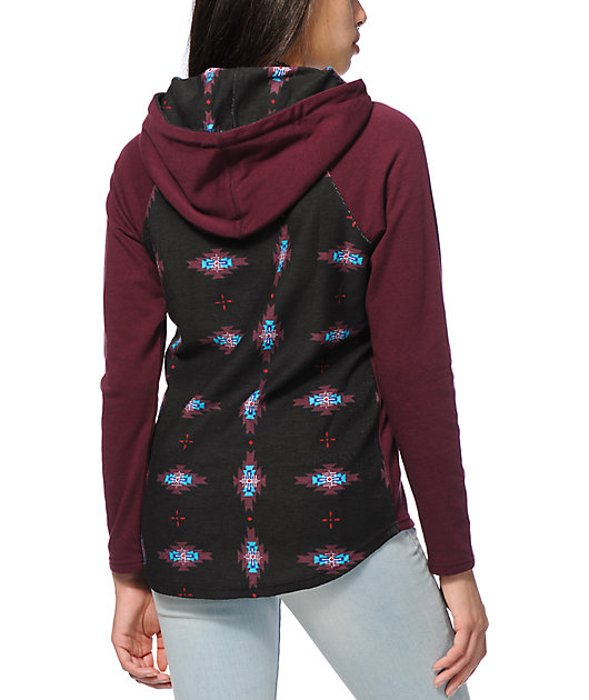 native print hoodie