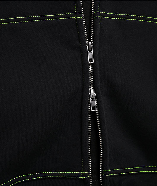 Empyre Slime Black Crop Zip Hoodie
