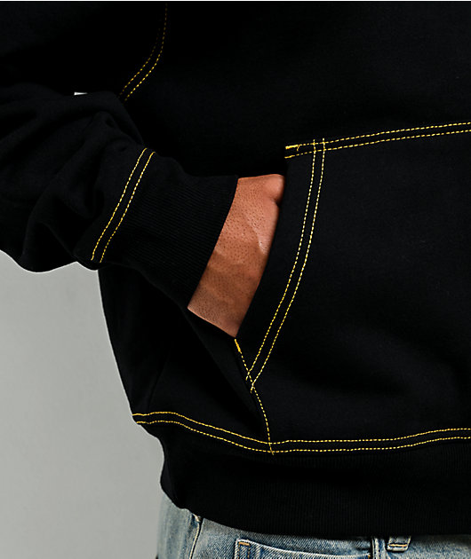 Empyre Slime Rhinestone Black Crop Zip Hoodie