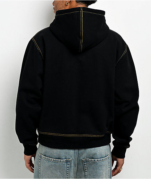 Empyre Slime Rhinestone Black Crop Zip Hoodie