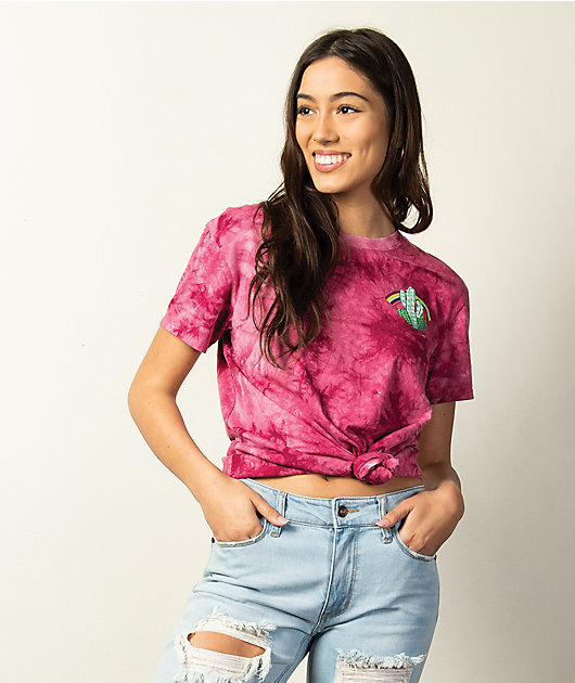 Empyre Sloane Road To Nowhere Burgundy Tie Dye T-Shirt
