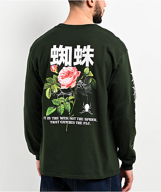 Empyre Spider Rose Green Long Sleeve T-Shirt