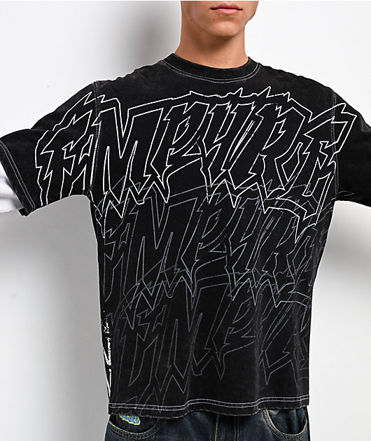 Empyre Sports Homie Black Wash & Natural 2fer Long Sleeve T-Shirt