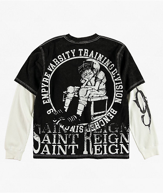 Empyre Sports Homie Black Wash & Natural 2fer Long Sleeve T-Shirt