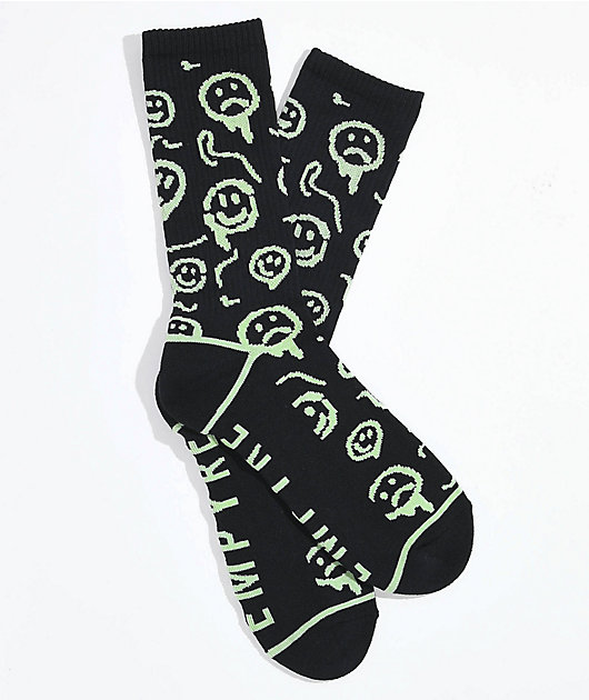 Empyre Spray And Glow Black Crew Socks