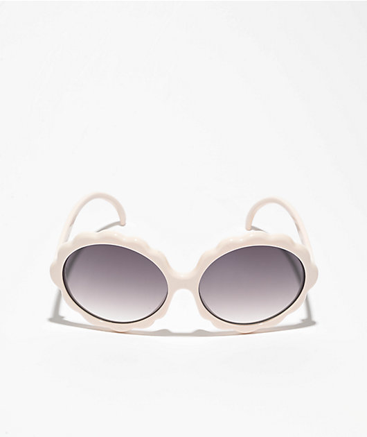 Empyre Sprout Flower Sun White Sunglasses