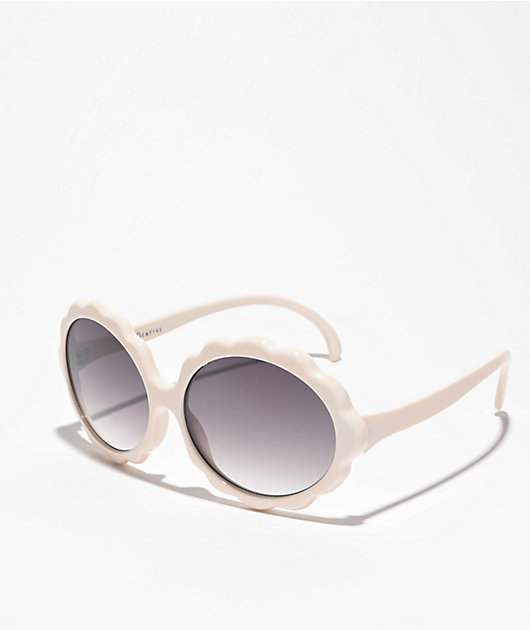 Floral White Sunglasses Empyre Sprout Flower Sun White Sunglasses | Zumiez main image 4