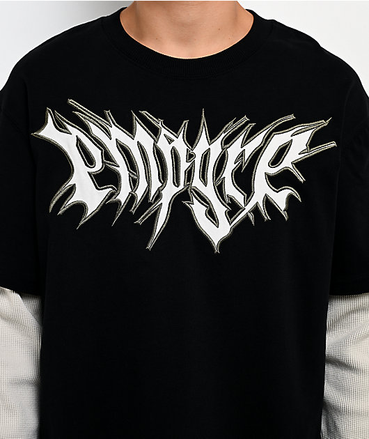 Empyre Stalker 2fer Black & White Long Sleeve T-Shirt
