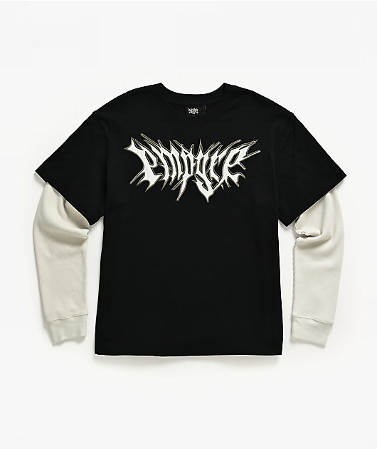 Empyre Stalker 2fer Black & White Long Sleeve T-Shirt