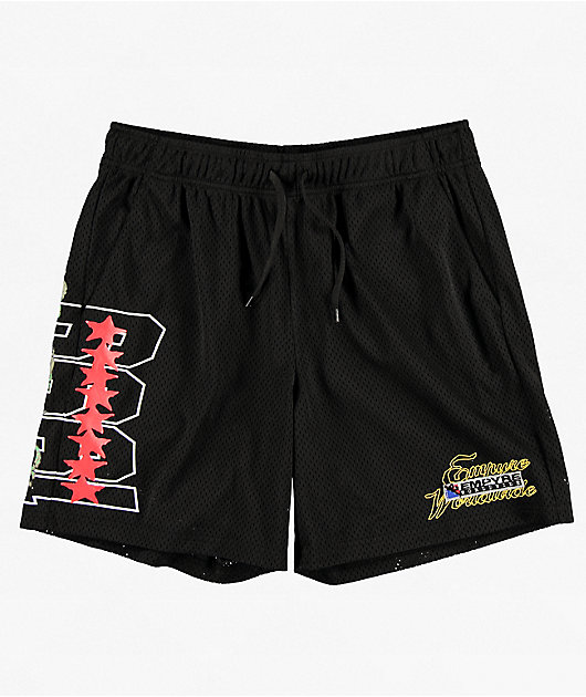 Empyre Star Black Mesh Shorts