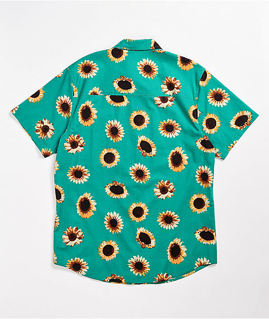 Empyre Sunflower Green Short Sleeve Button Up Shirt | Zumiez