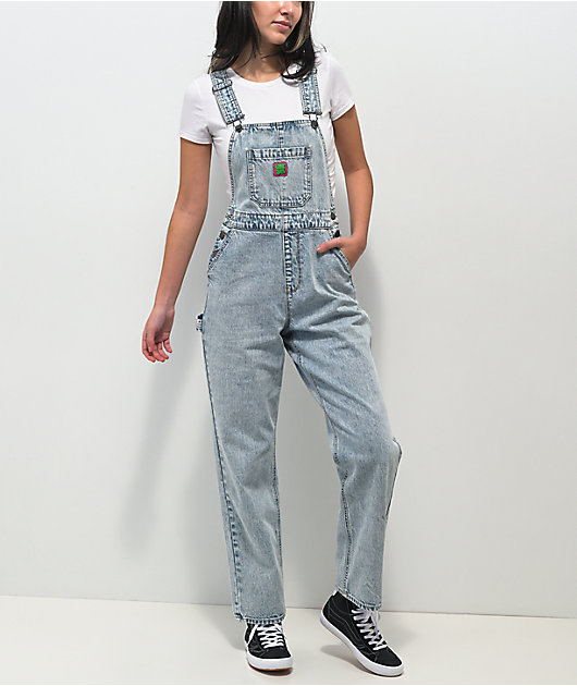 Blue Acid Wash Denim Jumpsuit | SilkFred US