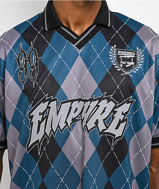 Empyre Swift Blue & Grey Argyle Soccer Jersey