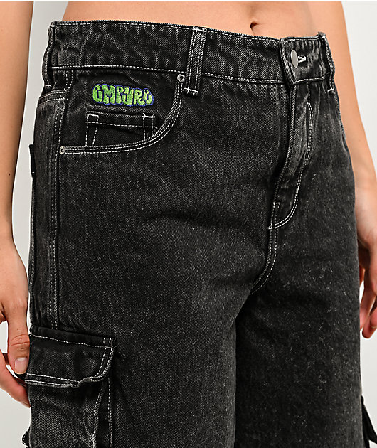 Empyre Sydney Bold Black Wash Cargo Shorts
