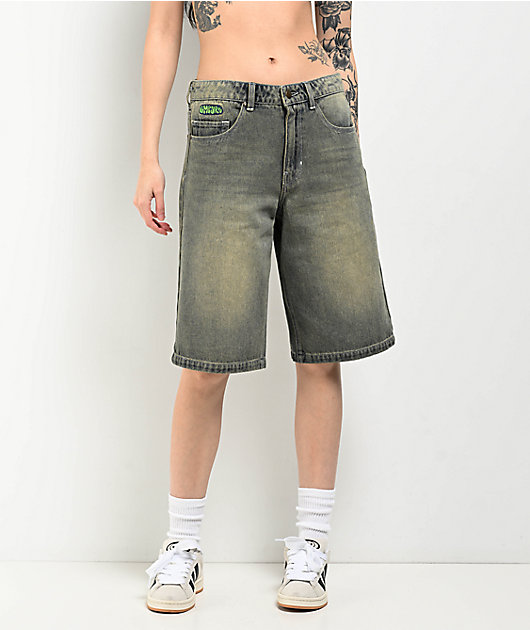 Empyre Sydney Petrol Wash Loose Fit Denim Shorts | Zumiez