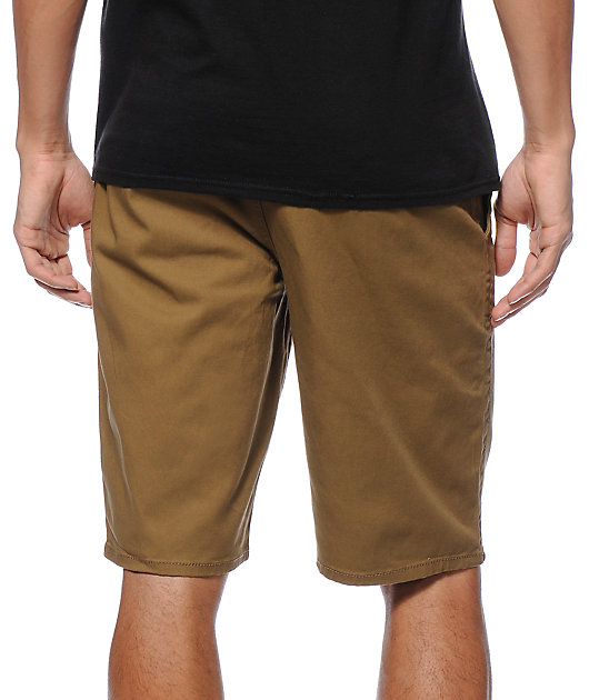 dark brown khaki shorts