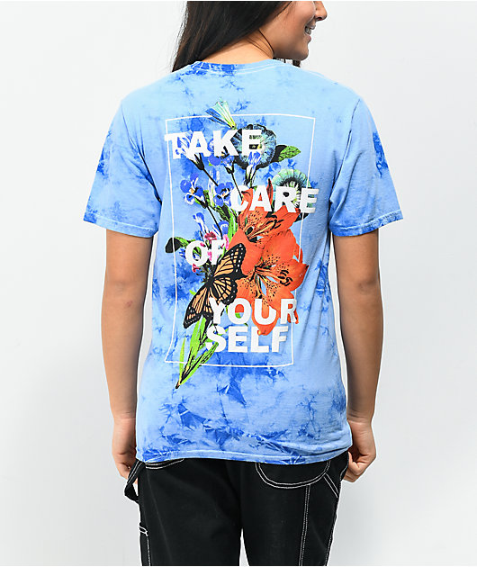 Empyre Take Care camiseta azul tie dye