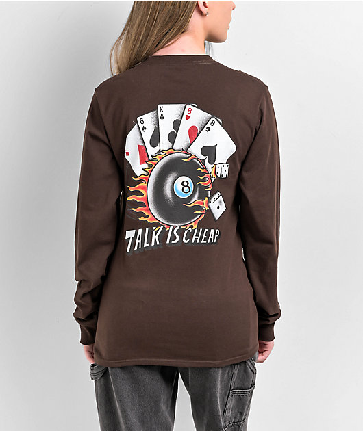 Empyre Talk Is Cheap Brown Long Sleeve T-Shirt Zumiez