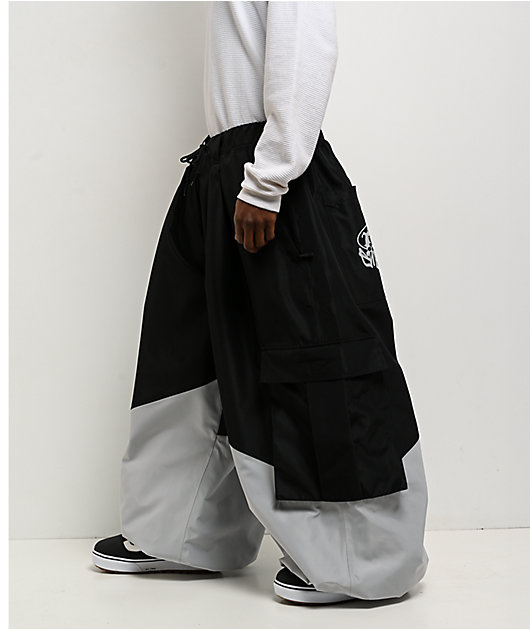 Empyre Tamarak Black & Grey 10K Ultra Baggy Snowboard Pants