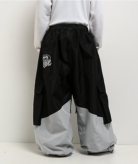 Empyre Tamarak Black & Grey 10K Ultra Baggy Snowboard Pants