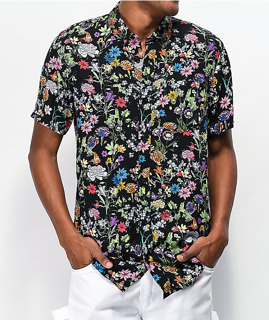 Empyre Tate camisa de manga corta floral y negra