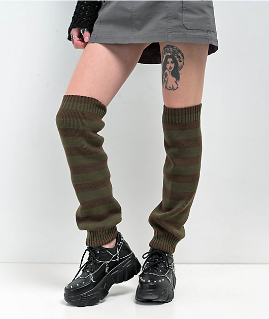 Striped Leg Warmers Womens, Leg Warmers Stripes, Striped Legwarmers