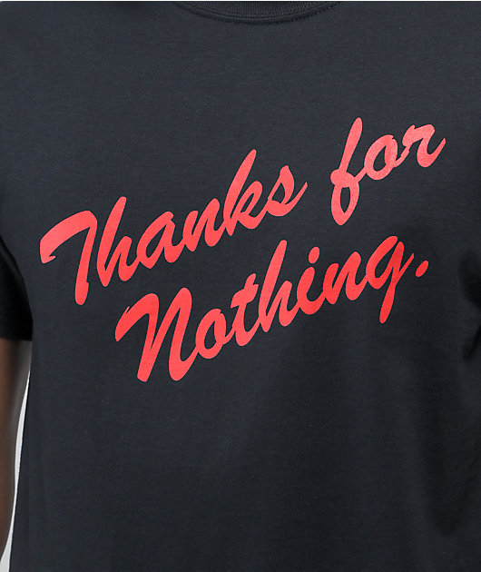 Tシャツ・カットソー Misery THANKS FOR NOTHING GRAPHIC PRINT BLACK T-SHIRT Empyre Thanks For Nothing Black T-Shirt | Zumiez