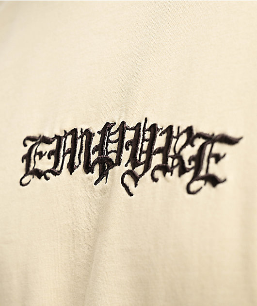 Empyre Throne Embroidered Knit Cream T-Shirt 