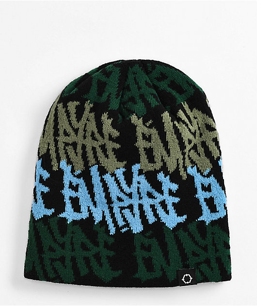 Empyre Thrown Black Skull Cap Beanie