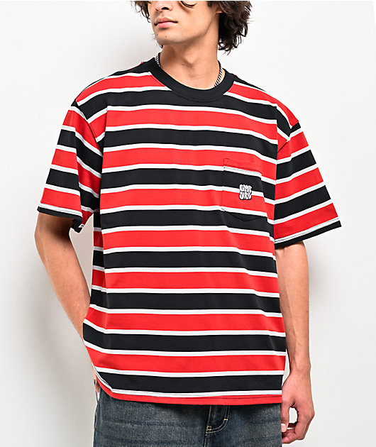 Empyre Tiger Red & Black Stripe Pocket T-Shirt