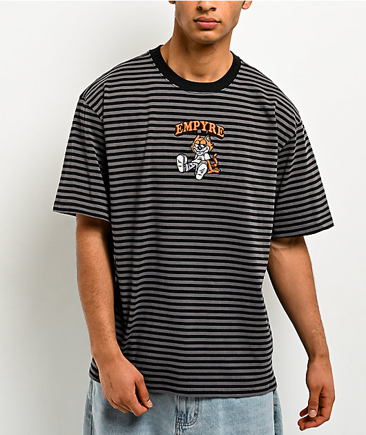 Empyre Tiny Tim Stripe Black & Grey T-Shirt