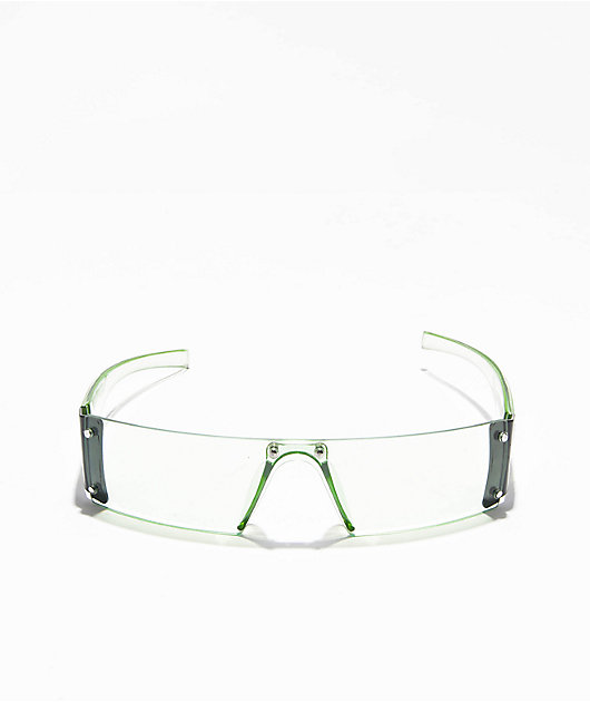 Empyre Token Bike Shield Green Sunglasses